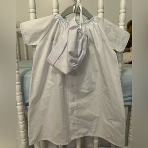 Auraluz Embroidered Sailboat Daygown and Bonnet